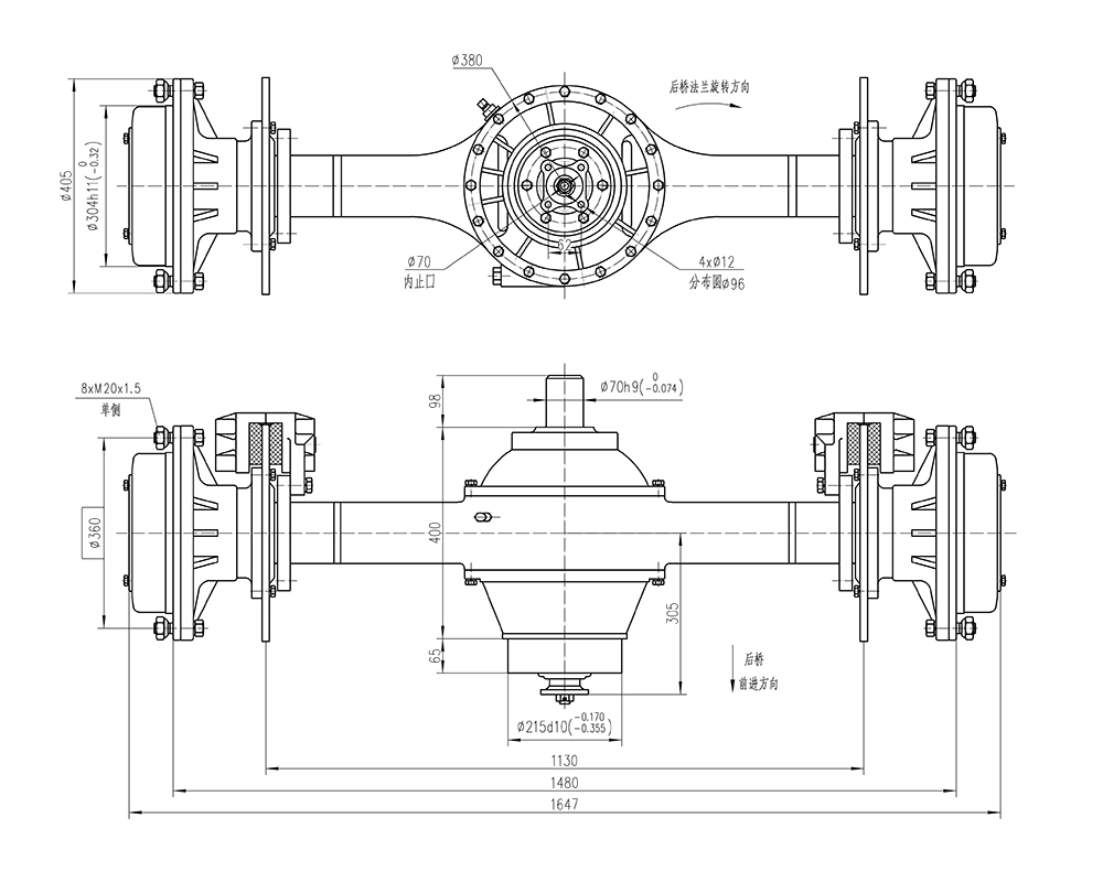 QWL15J / QWL20F Drive Axle – Qingdao Tsingleader Industry Co.,Ltd.