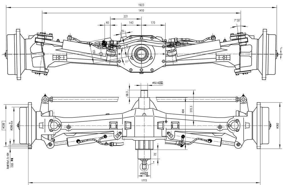 QATD1004 Front Drive Axle – Qingdao Tsingleader Industry Co.,Ltd.