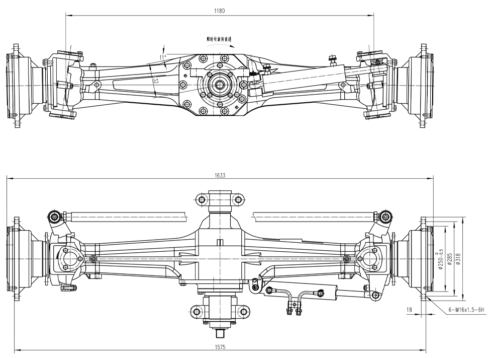 QATD654 Front Drive Axle – Qingdao Tsingleader Industry Co.,Ltd.