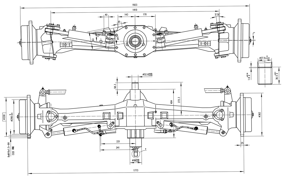 QATD804 Front Drive Axle – Qingdao Tsingleader Industry Co.,Ltd.